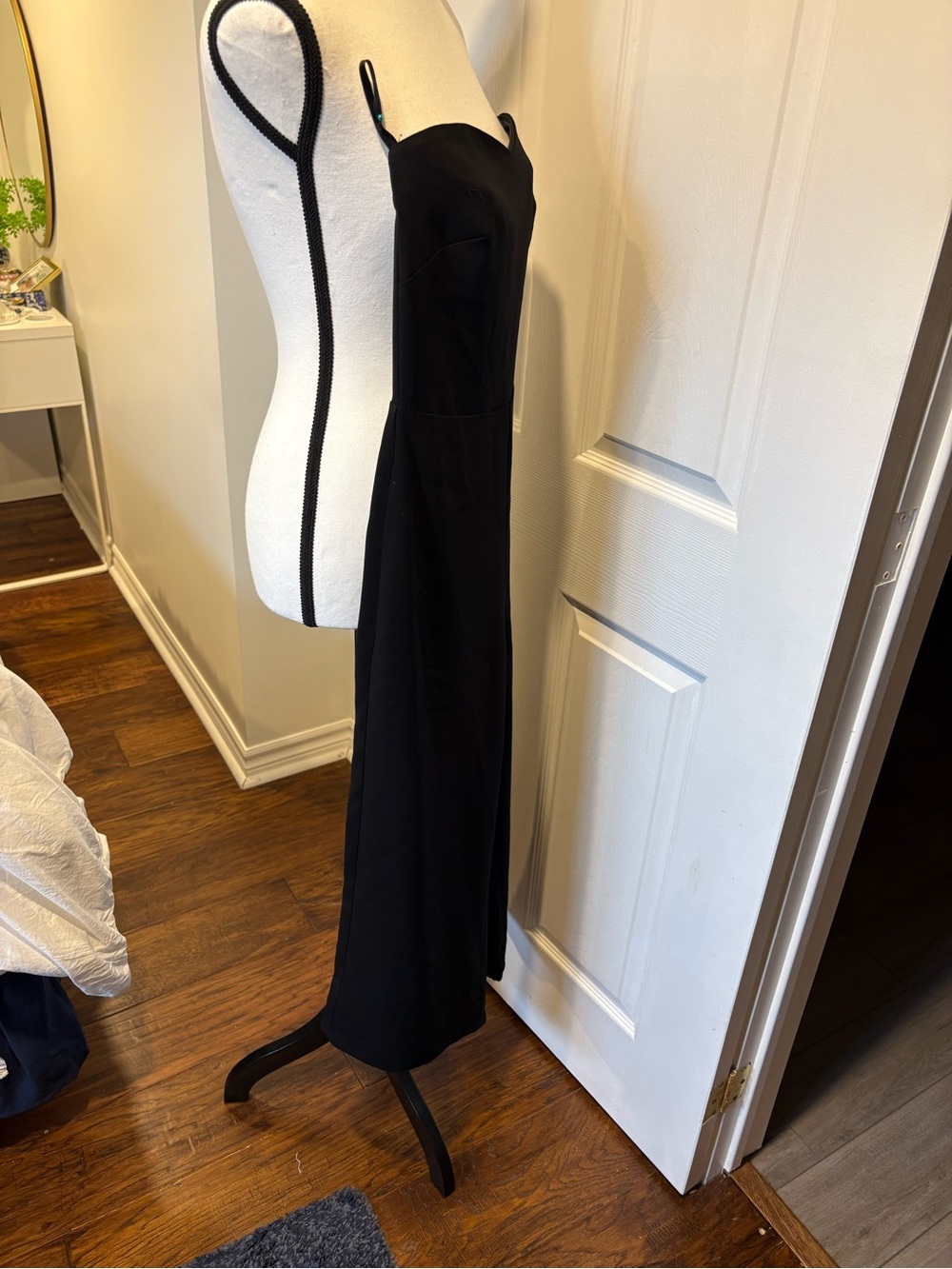 Babaton Roshan Jumpsuit Black Strapless Wide Leg Cropped Jumpsuit Size 0 - Picture 3 of 11